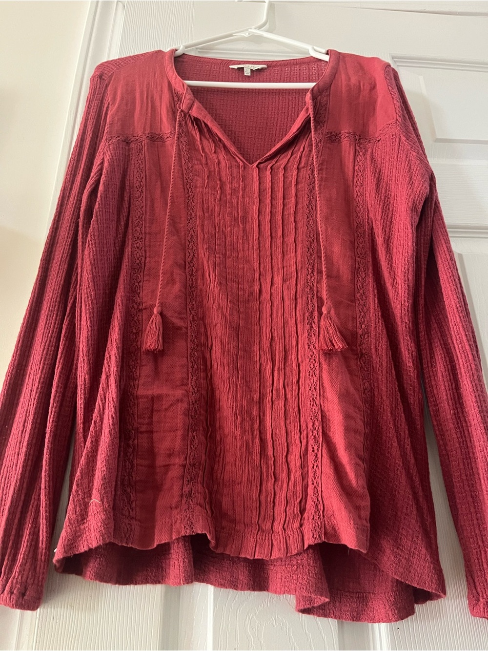 Red Lucky Brand Tunic Top for Women - Size Large - Picture 4 of 8